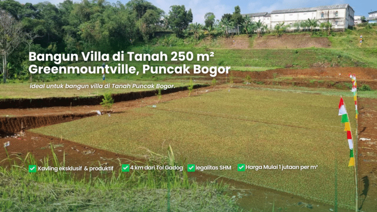 Jual tanah Puncak kavling eksklusif legalitas SHM