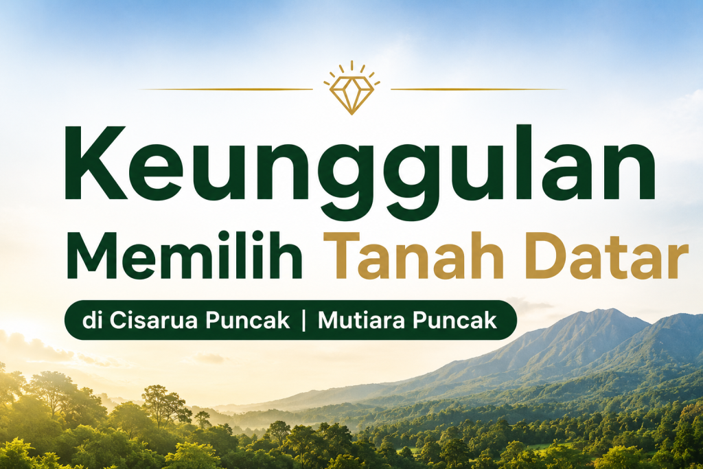 Kavling tanah datar siap bangun Mutiara Puncak Bogor