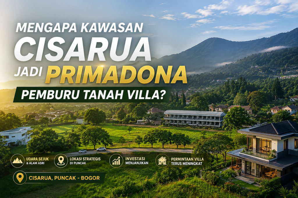Pemandangan alam Cisarua Puncak Bogor, lokasi primadona investasi tanah villa.